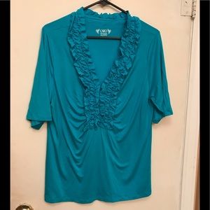 Teal Color Top by Cato